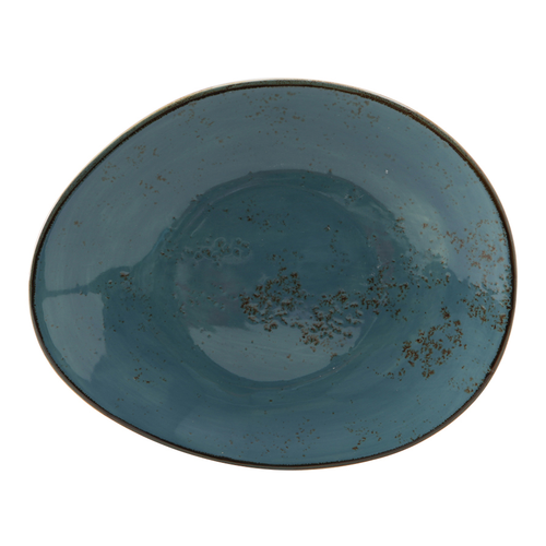 Tuxton GGE-651 Porcelain Azure Free form Plate (1 Dozen)