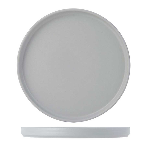 Tuxton VGas082 8-1/4" Porcelain Matte Gray Round Plate (2 Dozen Per Case) (2 Dozen Per Case)