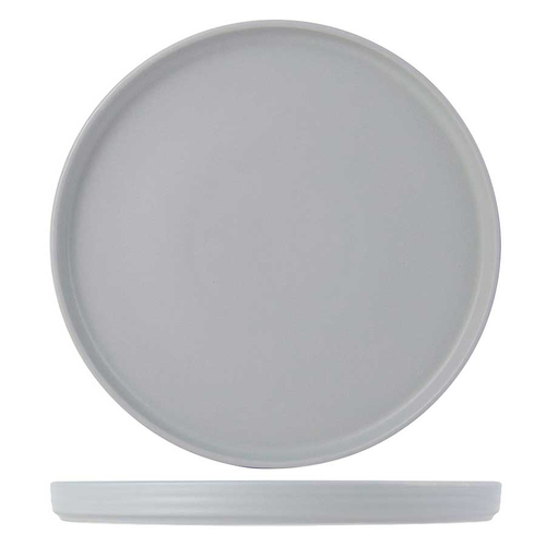 Tuxton VGas106 10-3/4" Porcelain Matte Gray Round Plate (1 Dozen)