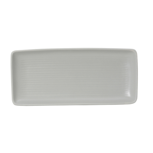 Tuxton VGZ-107Y 10" Porcelain Matte Gray Rectangular Tray (1 Dozen)