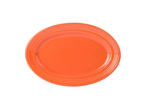 Tuxton CPH-096 Ceramic Papaya Oval Platter (2 Dozen Per Case)