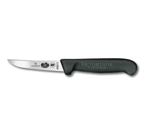 Victorinox Swiss Army 5.5103.10 4" Black Rabbit Knife with Fibrox Pro Handle