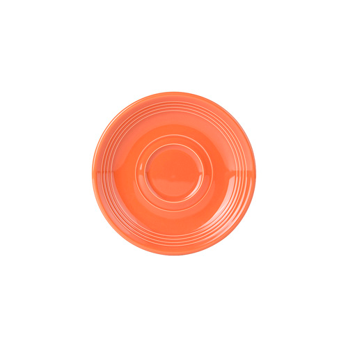 Tuxton CPE-060 6" Ceramic Papaya Round Saucer (2 Dozen Per Case)