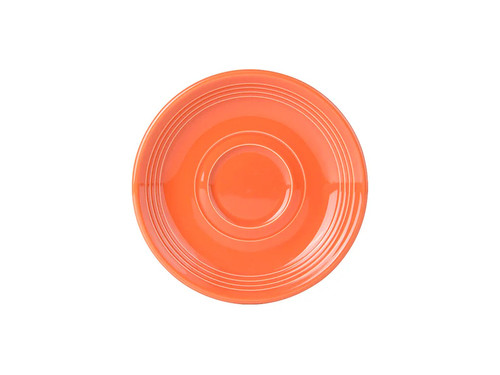 Tuxton CPE-060 6" Ceramic Papaya Round Saucer (2 Dozen Per Case)