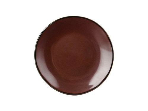 Tuxton GAR-003 7-1/4" Ceramic Red Rock Round Plate (2 Dozen Per Case)
