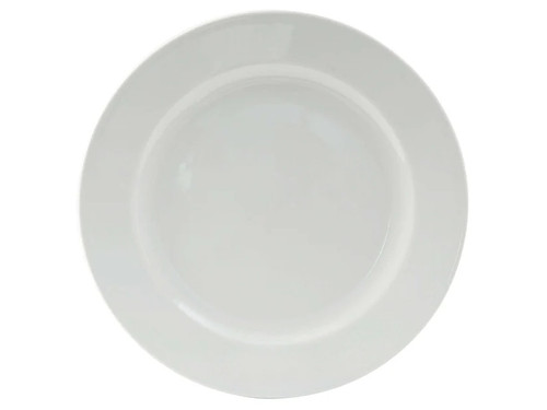 Tuxton ALA-110 11" Porcelain Porcelain White Round Plate (1 Dozen)