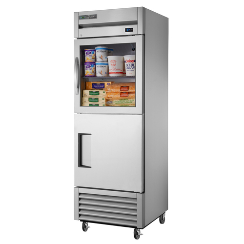 True T-23-1-G-1-HC~FGD01 One-Section Glass Door Reach-In Refrigerator