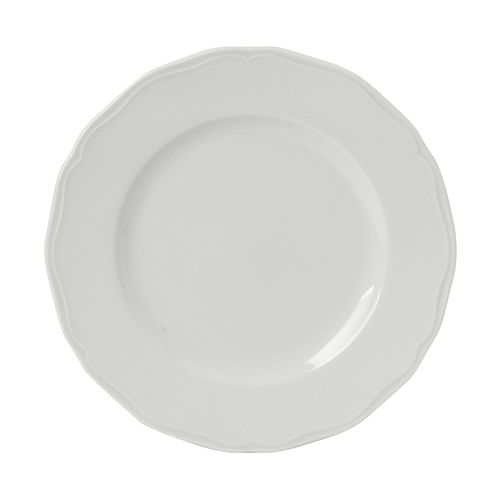 Tuxton SCA-090 9" Porcelain Porcelain White Round Plate (2 Dozen Per Case)