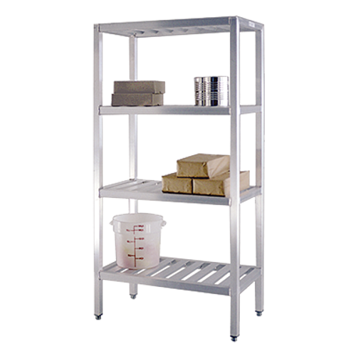 New Age 1064Tb T-Bar Series Shelving Unit 4-Tier 72"W 1000 Lbs. Shelf Capacity All Welded 1-1/2" Aluminum Tube Construction