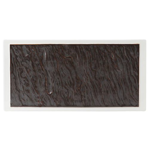 Tuxton GKP-554 China Lava/ Porcelain White Rectangular Plate (6 Each Per Case)