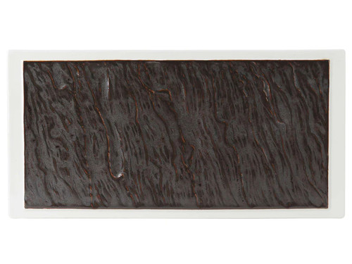Tuxton GKP-554 China Lava/ Porcelain White Rectangular Plate (6 Each Per Case)