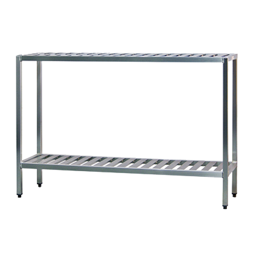 New Age 1028Tb T-Bar Series Shelving Unit 2-Tier 72"W 1000 Lbs. Shelf Capacity All Welded 1-1/2" Aluminum Tube Construction