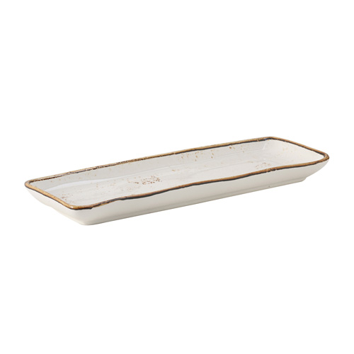 Tuxton GGA-551 Ceramic Agave Rectangular Tray (1 Dozen)