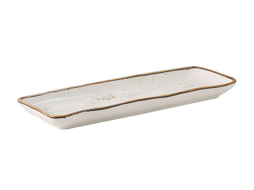 Tuxton GGA-551 Ceramic Agave Rectangular Tray (1 Dozen)