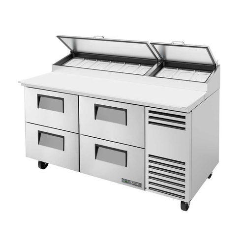 True TPP-AT-67D-4-HC~SPEC3 67.38" W Two-Sections Four Drawer SPEC SERIES Pizza Prep