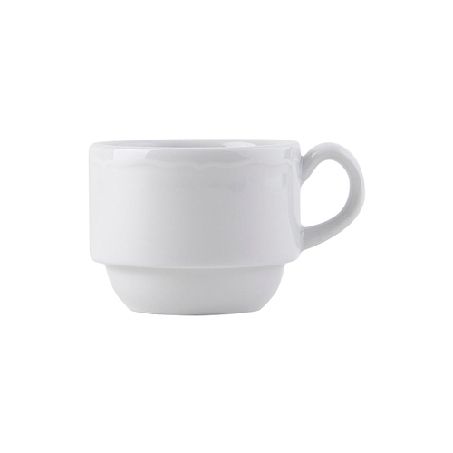 Tuxton SCF-0303 3 Oz. Porcelain Porcelain White Espresso Cup (3 Dozen Per Case)