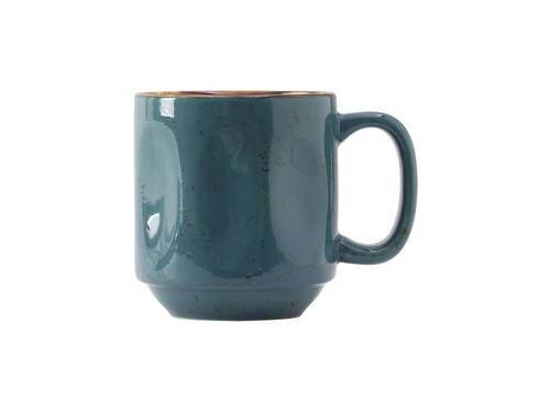 Tuxton GGE-150 12 Oz. Porcelain Azure Yukon Mug (2 Dozen Per Case)
