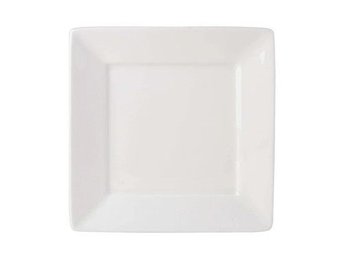 Tuxton ABU-004 Ceramic Pearl White Square Plate (1 Dozen)