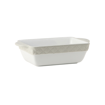 Tuxton EAU-202 1-1/2 qt Porcelain Rectangular Casserole Dish (2 Each Per Case)