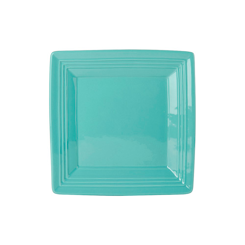 Tuxton CIH-0845 Ceramic Island Blue Square Plate (1 Dozen)