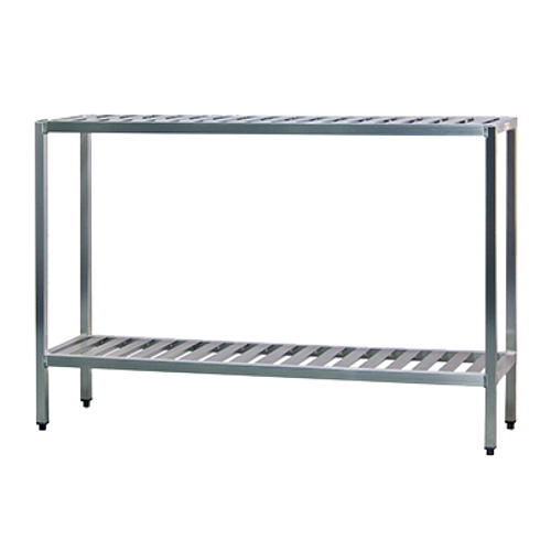 New Age 1025Tb T-Bar Series Shelving Unit 2-Tier 36"W 1000 Lbs. Shelf Capacity All Welded 1-1/2" Aluminum Tube Construction