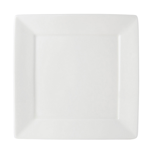 Tuxton ABU-006 Ceramic Pearl White Square Plate (1 Dozen)