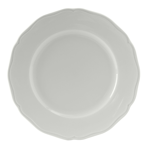 Tuxton SCA-122 12-1/4" Porcelain Porcelain White Round Plate (1 Dozen)
