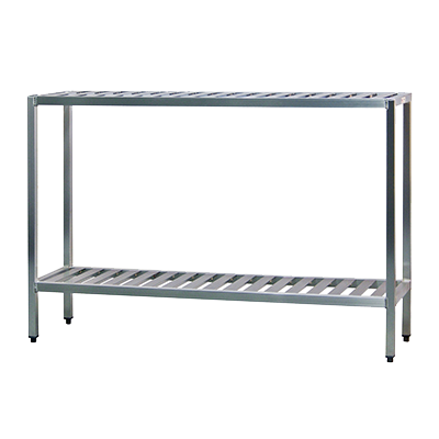 New Age 1021Tb T-Bar Series Shelving Unit 2-Tier 36"W 1000 Lbs. Shelf Capacity All Welded 1-1/2" Aluminum Tube Construction
