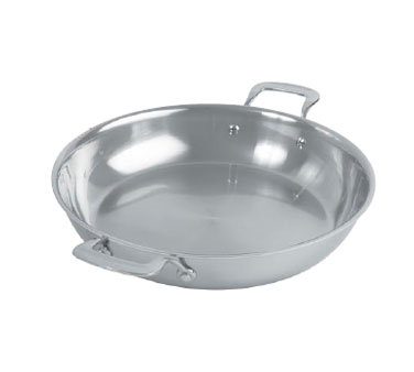 Spring USA 8456-60/30 12" Stainless Steel / Aluminum Round Primo! Gratin/Paella Pan
