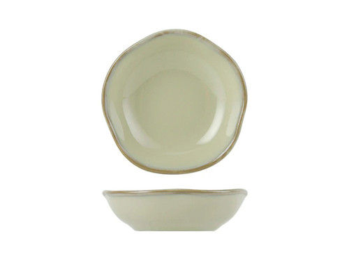 Tuxton Gas-060 5-1/2 Oz. Ceramic Sagebrush Free form Fruit Dish (2 Dozen Per Case)