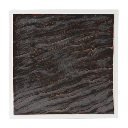 Tuxton GKP-502 10" China Lava/Porcelain White Square Plate (6 Each Per Case)