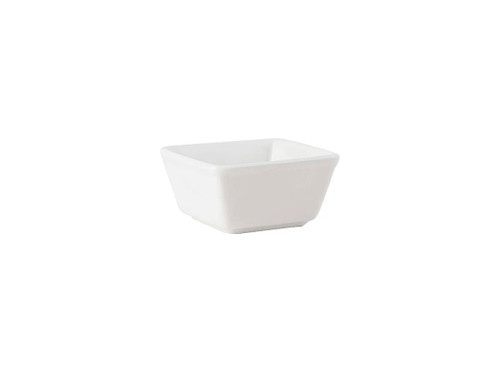 Tuxton ABU-750 3 Oz. Ceramic Pearl White Square Ramekin (2 Dozen Per Case)
