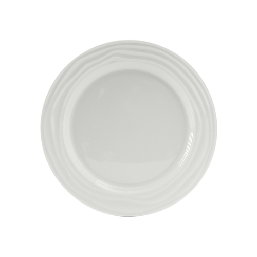 Tuxton GDP-006 10-1/2" Porcelain Porcelain White Round Plate (1 Dozen)