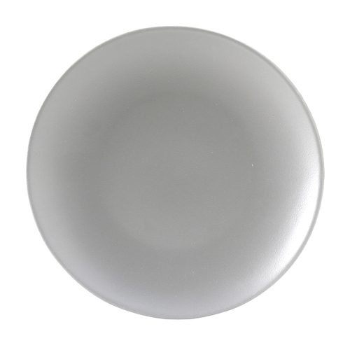 Tuxton VGA-090 Porcelain Matte Gray Round Plate (2 Dozen Per Case)