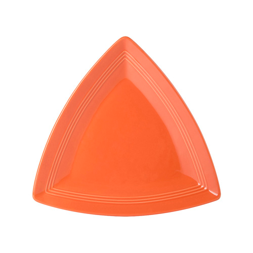 Tuxton CPZ-1248 Ceramic Papaya Triangular Plate (6 Each Per Case)