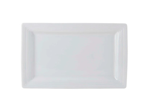 Tuxton FPH-110B Porcelain Rectangular Plate (1 Dozen)