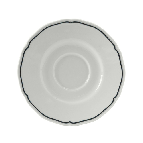 Tuxton SBE-060 6" Porcelain Porcelain White Round Saucer (3 Dozen Per Case)