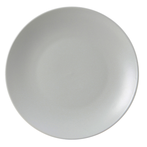 Tuxton VGA-102 Porcelain Matte Gray Round Plate (1 Dozen)