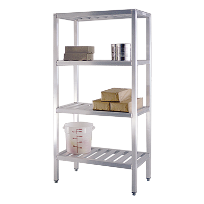 New Age 1068Tb T-Bar Series Shelving Unit 4-Tier 72"W 1000 Lbs. Shelf Capacity All Welded 1-1/2" Aluminum Tube Construction