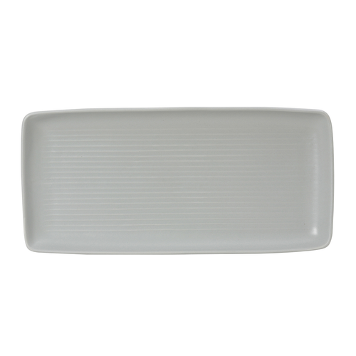 Tuxton VGZ-140Y Porcelain Matte Gray Rectangular Tray (1 Dozen)