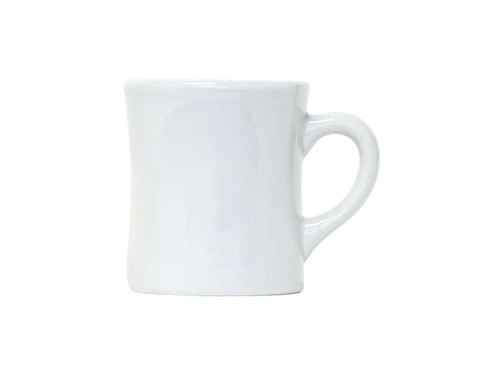 Tuxton BPM-090B 3-3/8" 9 Oz. Porcelain Porcelain White Round Diner Mug (2 Dozen Per Case)