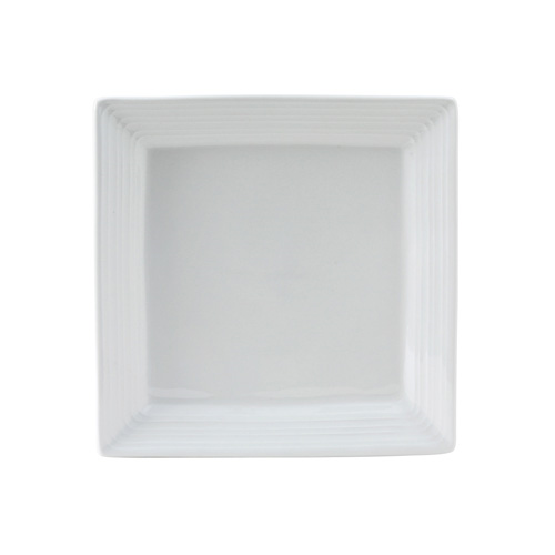 Tuxton FPH-0965 Porcelain Square Plate (1 Dozen)