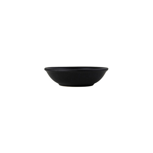 Tuxton VBD-045G 4-3/4" 5-1/2 Oz. Porcelain Matte Black Round Fruit Dish (3 Dozen Per Case)
