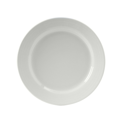 Tuxton FPA-110 11" Porcelain Round Plate 11" Dia. (1 Dozen)