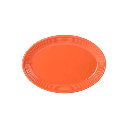 Tuxton CPH-0962 Ceramic Papaya Oval Platter (2 Dozen Per Case)