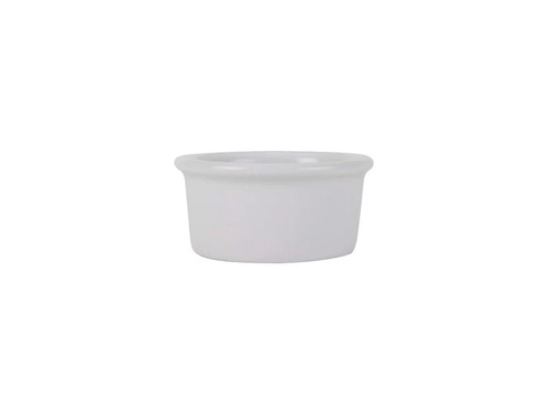 Tuxton BPX-025 3" 2-1/2 Oz. Porcelain Porcelain White Round Ramekin (4 Dozen Per Case)