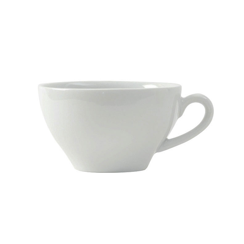 Tuxton ALF-080B 4-3/4" 8 Oz. Porcelain Porcelain White Euro Cup (3 Dozen Per Case)