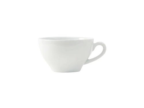 Tuxton ALF-080B 4-3/4" 8 Oz. Porcelain Porcelain White Euro Cup (3 Dozen Per Case)