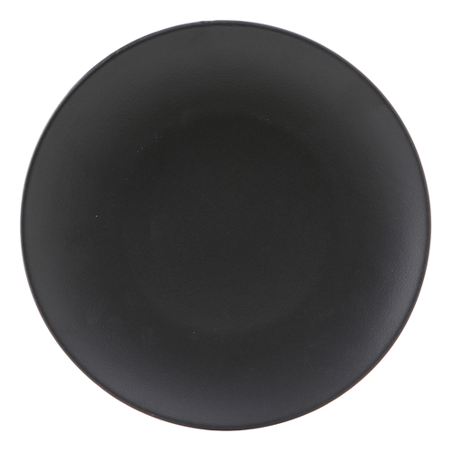 Tuxton VBA-102 Porcelain Matte Black Round Plate (1 Dozen)
