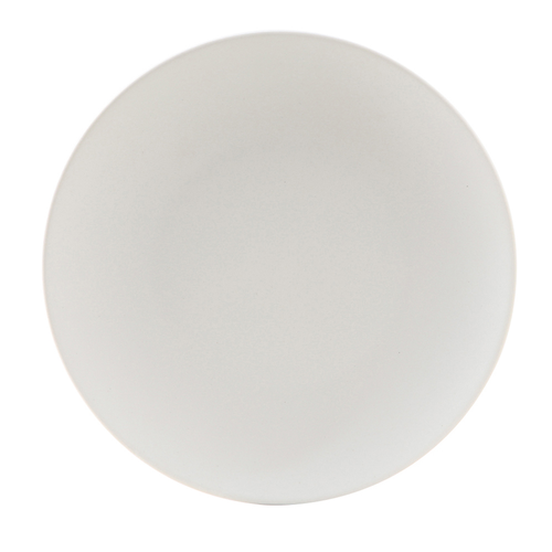 Tuxton VWA-115 Porcelain Matte White Round Plate (1 Dozen)